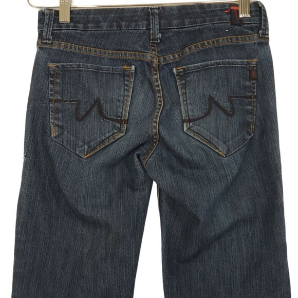 iT Jeans Womens Size 27 Diva Flared Low Rise Dark Wash Stretch 26x32 - Picture 4 of 12